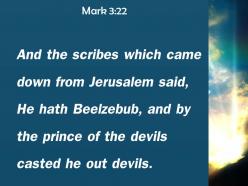 Mark 3 22 the prince of demons powerpoint church sermon