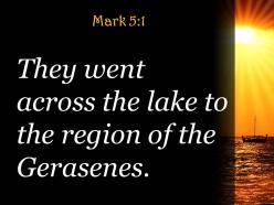 Mark 5 1 they went across the lake powerpoint church sermon