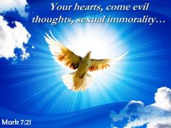 Mark 7 21 your hearts come evil thoughts sexual powerpoint church sermon