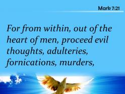 Mark 7 21 your hearts come evil thoughts sexual powerpoint church sermon