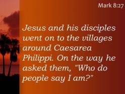 Mark 8 27 the villages around caesarea philippi powerpoint church sermon