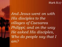 Mark 8 27 the villages around caesarea philippi powerpoint church sermon
