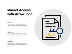 Market access with arrow icon
