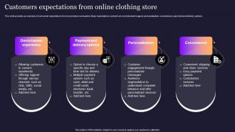 Market Analysis Customers Expectations From Online Clothing Store