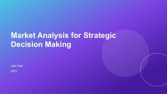 Market Analysis For Strategic Decision Making PPT Information AT