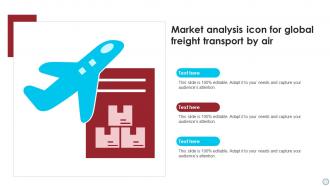 Market Analysis Icon For Global Freight Transport By Air