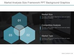 Market analysis size framework ppt background graphics