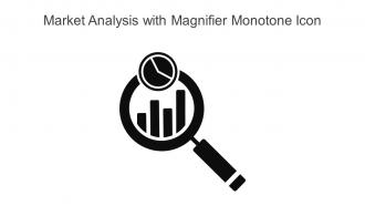 Market Analysis With Magnifier Monotone Icon In Powerpoint Pptx Png And Editable Eps Format