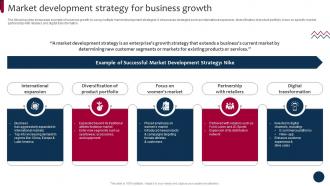 Market And Product Development Strategies Market Development Strategy For Business Strategy SS