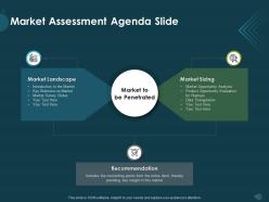 Market assessment agenda slide for startups ppt powerpoint presentation styles background designs