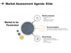 Market assessment agenda slide recommendation ppt powerpoint presentation portfolio