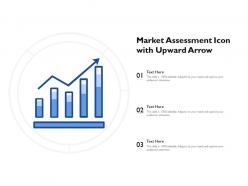 Market assessment icon with upward arrow