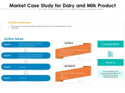 Market case study for dairy and milk product