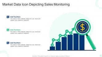 Market Data Icon Depicting Sales Monitoring