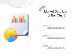 Market data icon of bar chart