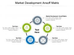 Market development ansoff matrix ppt powerpoint presentation layouts maker cpb