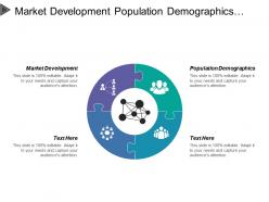 Market development population demographics economy large customer content