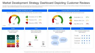 Market Development Strategy Dashboard Depicting Customer Reviews