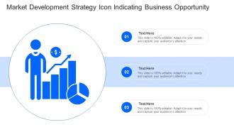 Market Development Strategy Icon Indicating Business Opportunity