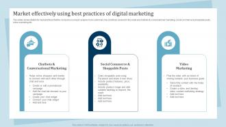 Market Effectively Using Best Practices Of Digital Marketing Promotion And Awareness Strategies