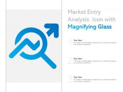 Market Entry Analysis Icon With Magnifying Glass