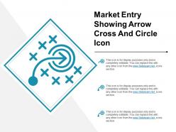 Market entry showing arrow cross and circle icon