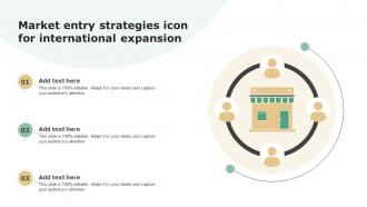 Market Entry Strategies Icon For International Expansion