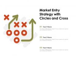Market entry strategy with circles and cross
