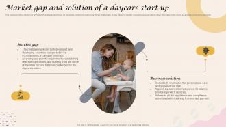 Market Gap And Solution Of A Daycare Start Up Infant Care Center BP SS