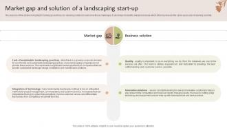 Market Gap And Solution Of A Landscaping Start Up Garden Design Business Plan BP SS V