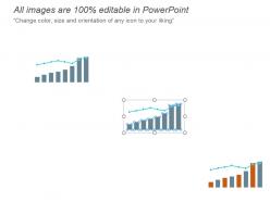 Market growth bar graph ppt template