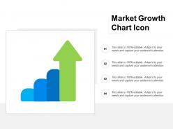 Market growth chart icon