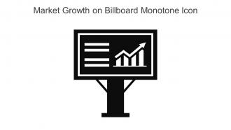 Market Growth On Billboard Monotone Icon In Powerpoint Pptx Png And Editable Eps Format