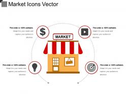 Market icons vector