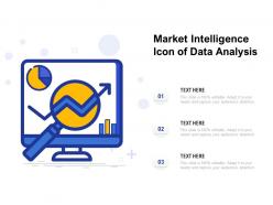 Market intelligence icon of data analysis