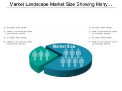 Market landscape market size showing many silhouette segments
