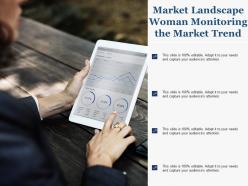 Market Landscape Woman Monitoring The Market Trend