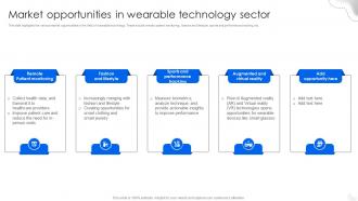 Market Opportunities In Wearable Technology Sector Fitness Tracking Gadgets Fundraising Pitch Deck