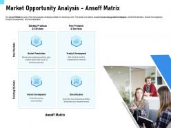 Market opportunity analysis ansoff matrix products ppt powerpoint presentation file layout
