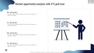 Market Opportunity Analysis With 4x4 Grid Icon