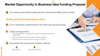 Market opportunity in business idea funding proposal