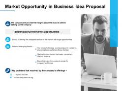 Market opportunity in business idea proposal ppt powerpoint presentation summary visual aids