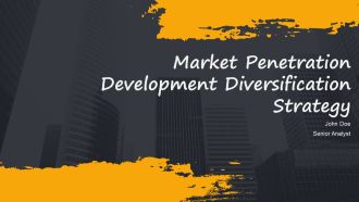 Market Penetration Development Diversification Strategy PPT Guidelines AT