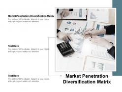 Market penetration diversification matrix ppt powerpoint presentation file cpb