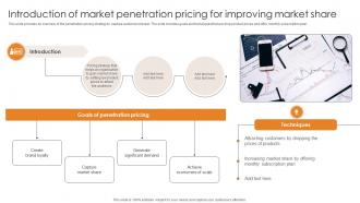 Market Penetration For Business Introduction Of Market Penetration Pricing Strategy SS V