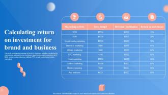 Market Penetration Strategy Calculating Return On Investment For Brand And Business Strategy SS V