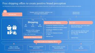 Market Penetration Strategy Free Shipping Offers To Create Positive Brand Perception Strategy SS V