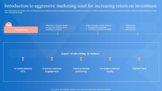 Market Penetration Strategy Introduction To Aggressive Marketing Used For Increasing Strategy SS V