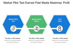 Market pilot test earned paid media maximize profit