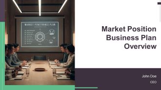 Market Position Business Plan Overview PPT Template AT